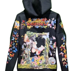 Butterfly Customised Graphic Hoodie – Unisex Heavyweight Streetwear