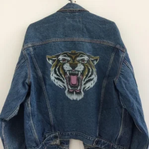 Vintage Tiger Denim Trucker Jacket – Hand-Customised
