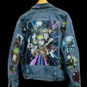 Vintage Cartoon Denim Trucker Jacket – Hand-Customised