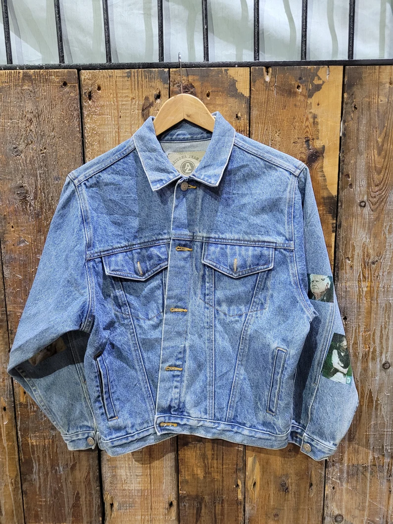 Vintage David Attenborough Denim Trucker Jacket – Hand-Customised - Image 2