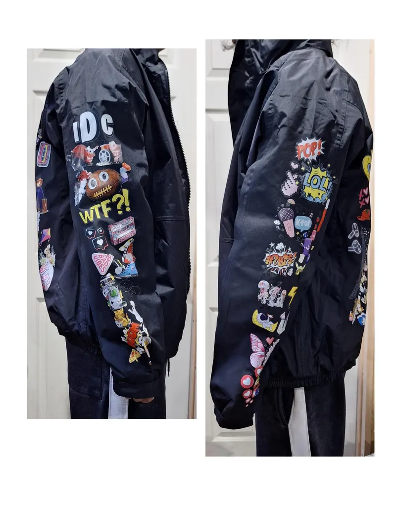 Vintage Hello Spring Fleece-Lined Bomber Jacket – Custom Design - Image 3