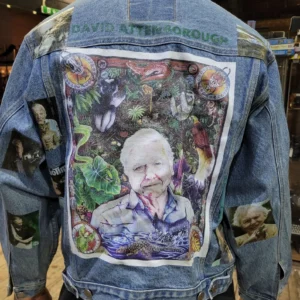 Vintage David Attenborough Denim Trucker Jacket – Hand-Customised