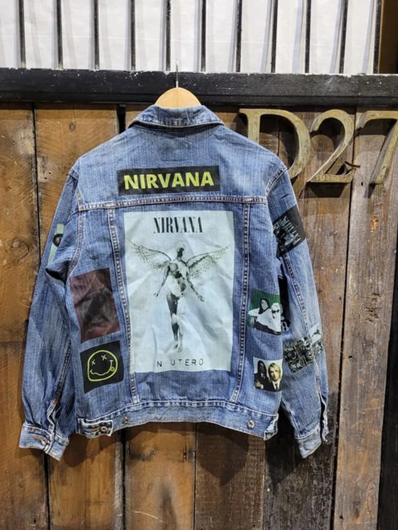 David Bowie Vintage Denim Jacket – 80s/90s Custom Printed Trucker Jacket