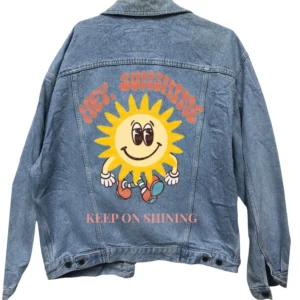 Hey Sunshine Customised Vintage Denim Trucker Jacket – S-XXL