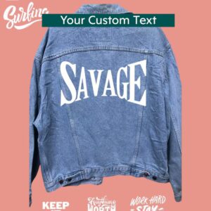 Custom Text Vintage 80s & 90s Trucker Denim Jacket