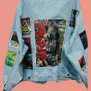 JAPANESE Design Customised Vintage 80s 90s Trucker Denim Jacket S-XXL | Printed Denim Jacket