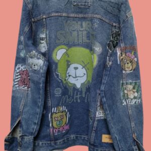 Your Smile Panda Customised Vintage 80s/90s Trucker Denim Jacket