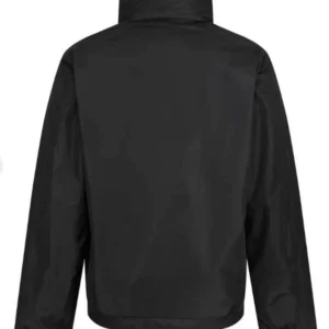 Men’s Waterproof Bomber Jacket – Black Windbreaker with Fleece Lining | Customizable Winter Jacket | Eco-Friendly Streetwear